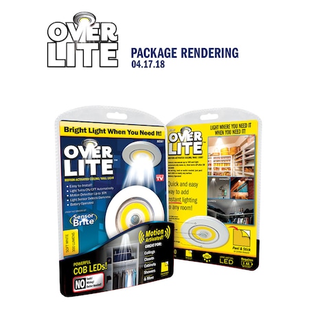 Over Lite Over Lite As Seen On TV White Battery Powered LED Puck Light 1 pk OVL-CD6